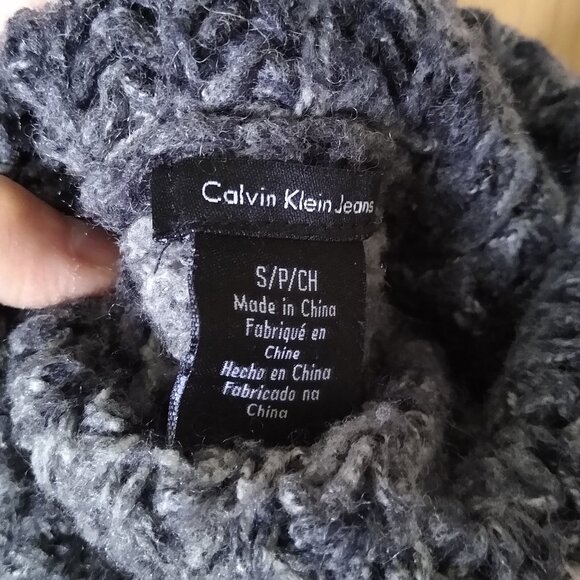 Calvin Klein Jeans Gray Turtleneck Sweater Size Small - Picture 3 of 6
